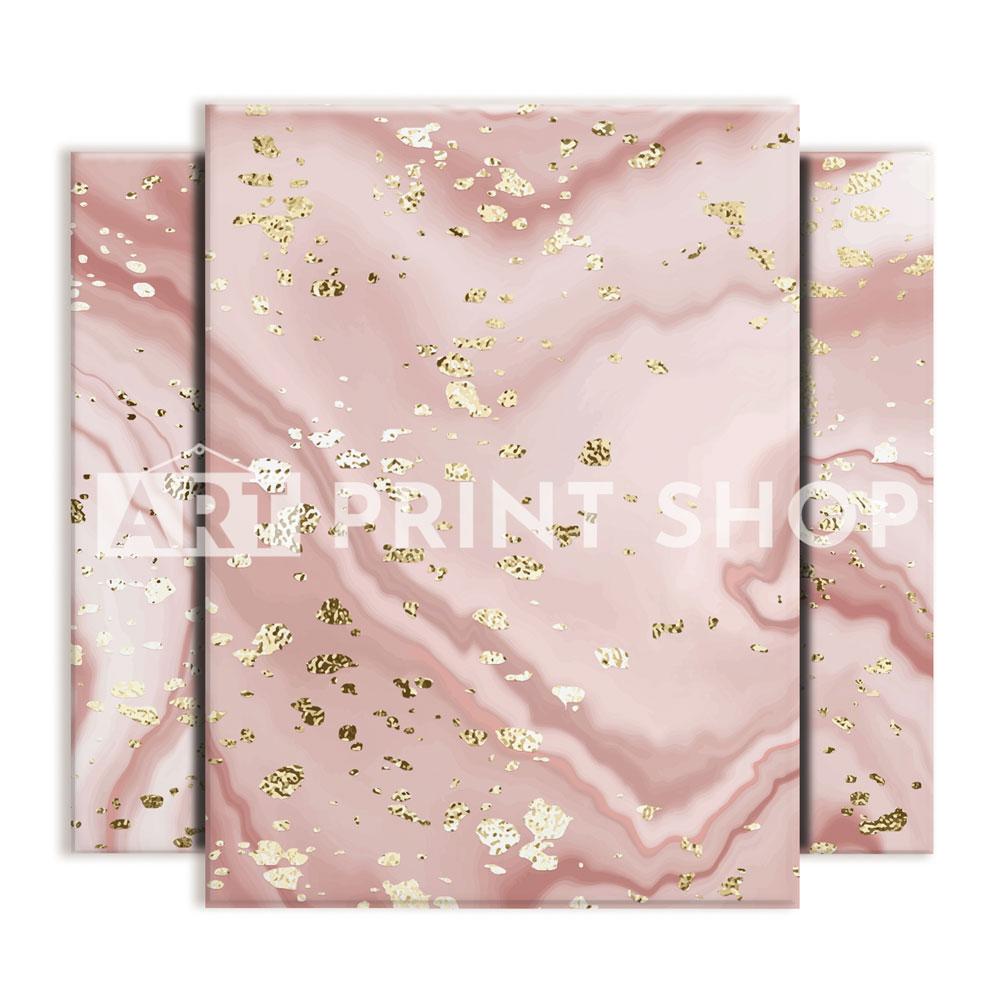 Rose Marble Speckles Trio Canvas Print wall art product NikaMooni / Shutterstock
