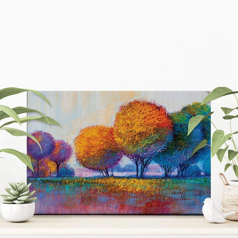Round Trees Oil Painting Canvas Print wall art product S-BELOV / Shutterstock