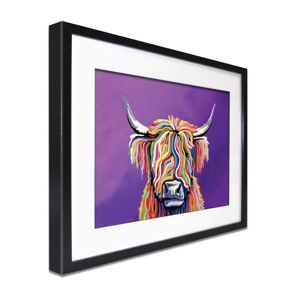 Scottish Coo Framed Art Print wall art product Art Print Shop