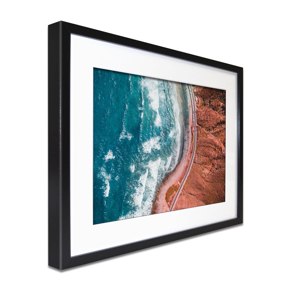 Sea And Mountains Framed Art Print wall art product Iriskarightnow / Shutterstock