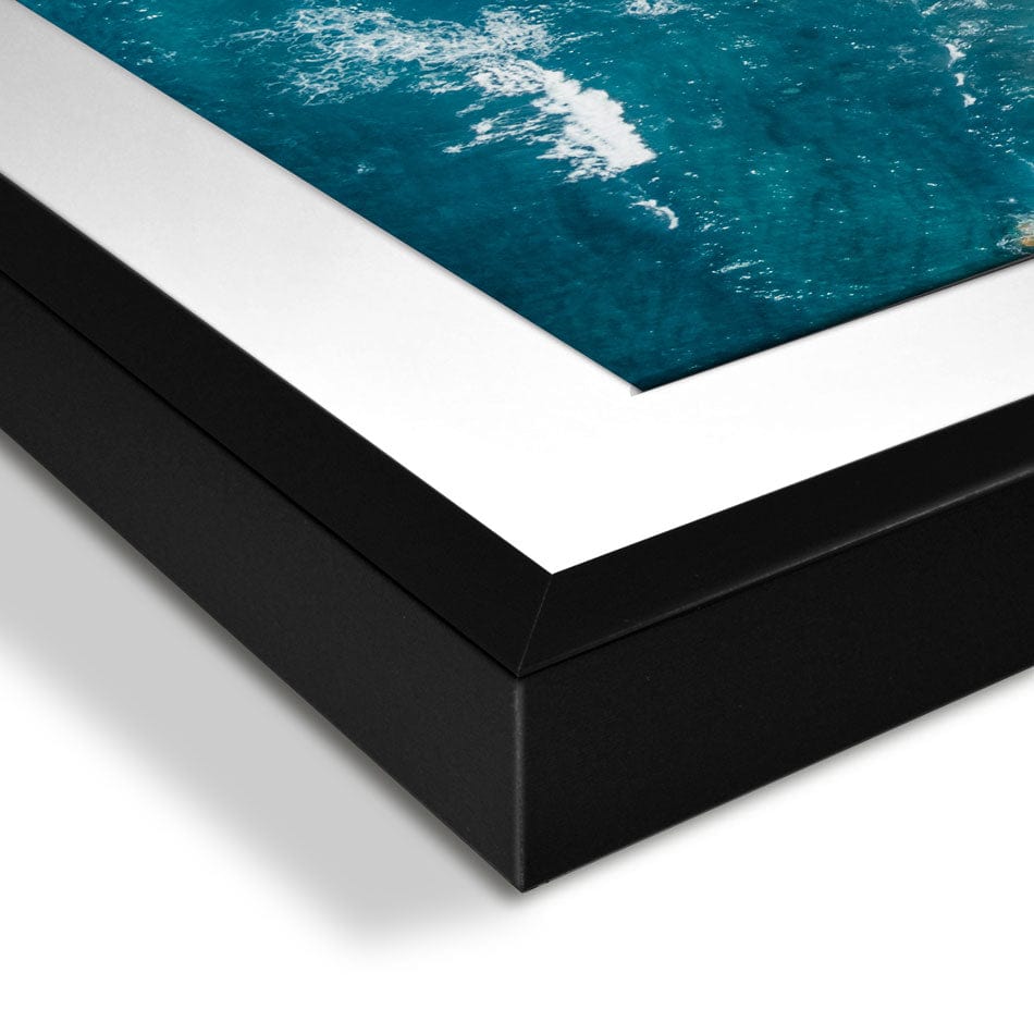 Sea And Mountains Framed Art Print wall art product Iriskarightnow / Shutterstock