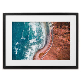 Sea And Mountains Framed Art Print wall art product Iriskarightnow / Shutterstock