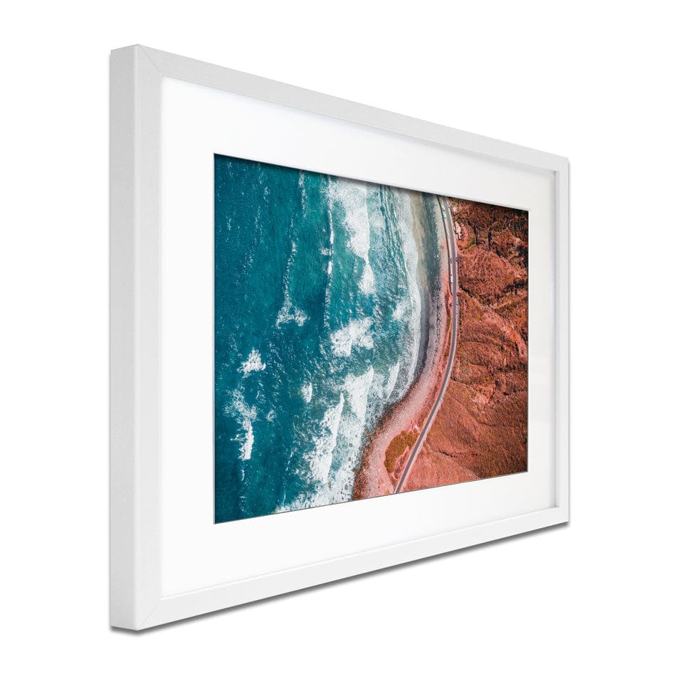 Sea And Mountains Framed Art Print wall art product Iriskarightnow / Shutterstock