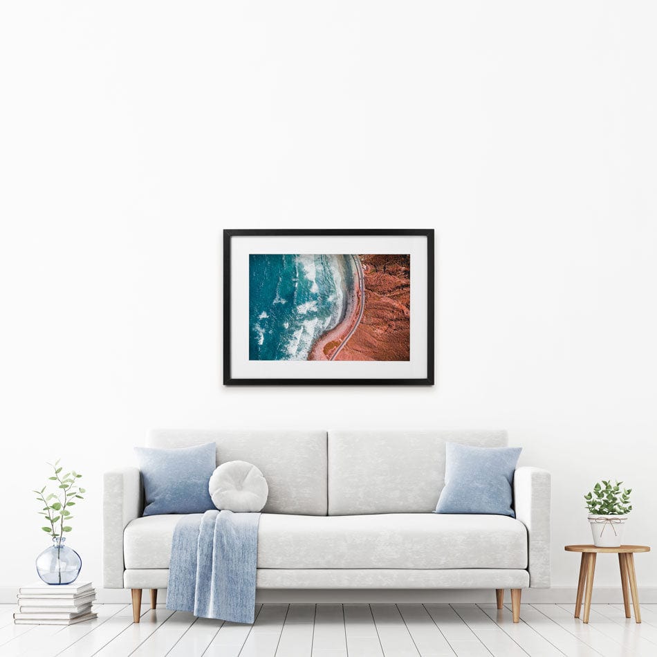 Sea And Mountains Framed Art Print wall art product Iriskarightnow / Shutterstock