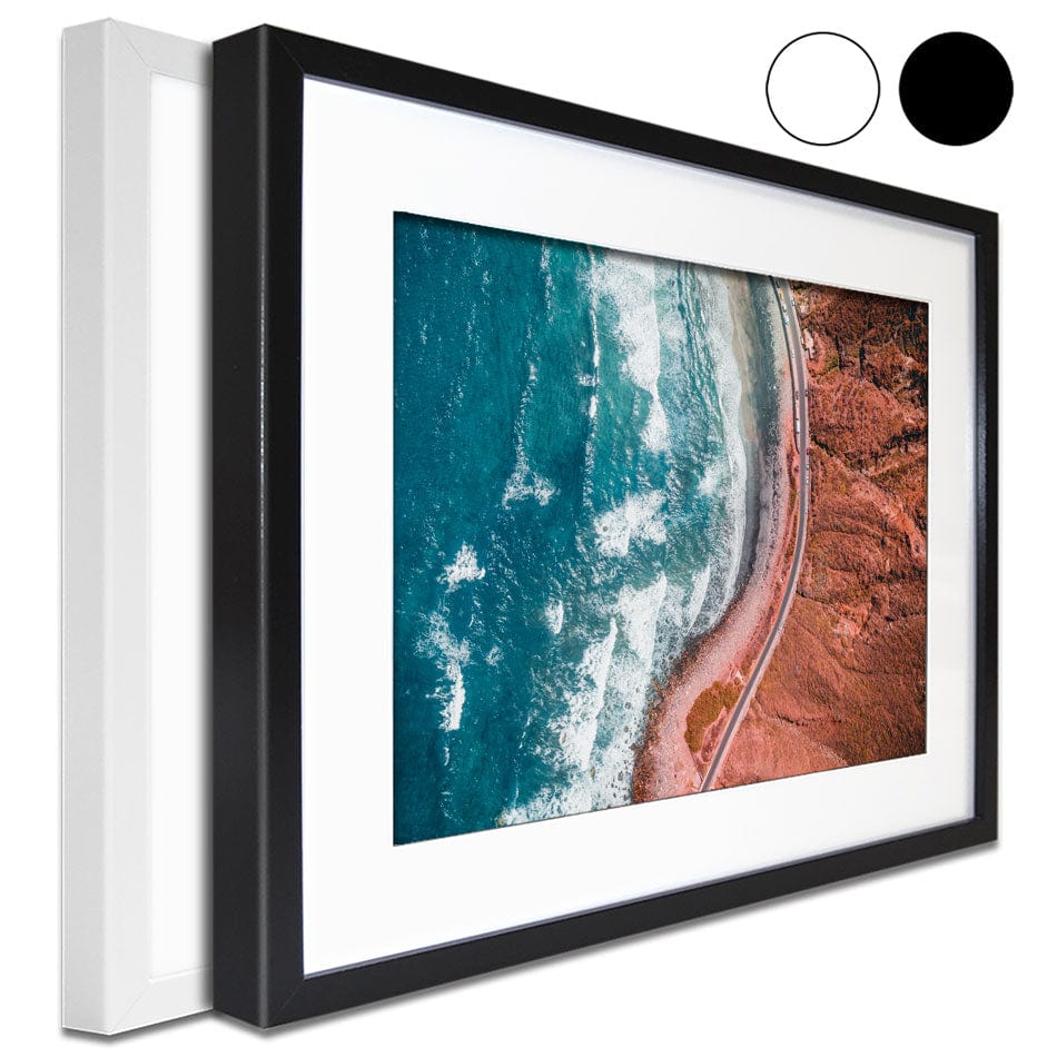 Sea And Mountains Framed Art Print wall art product Iriskarightnow / Shutterstock