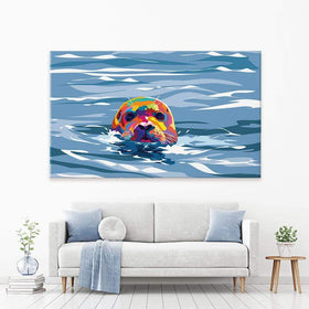 Seal In The Water Canvas Print wall art product adisetia / Shutterstock