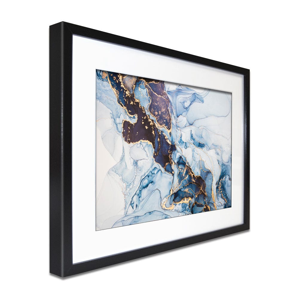 Shades Of Blue Marble Framed Art Print wall art product coldsun777 / Shutterstock