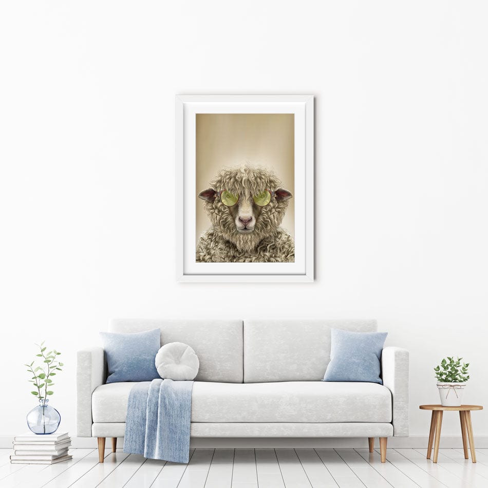 Simon Sheep Framed Art Print wall art product Fahad Tariq / Shutterstock