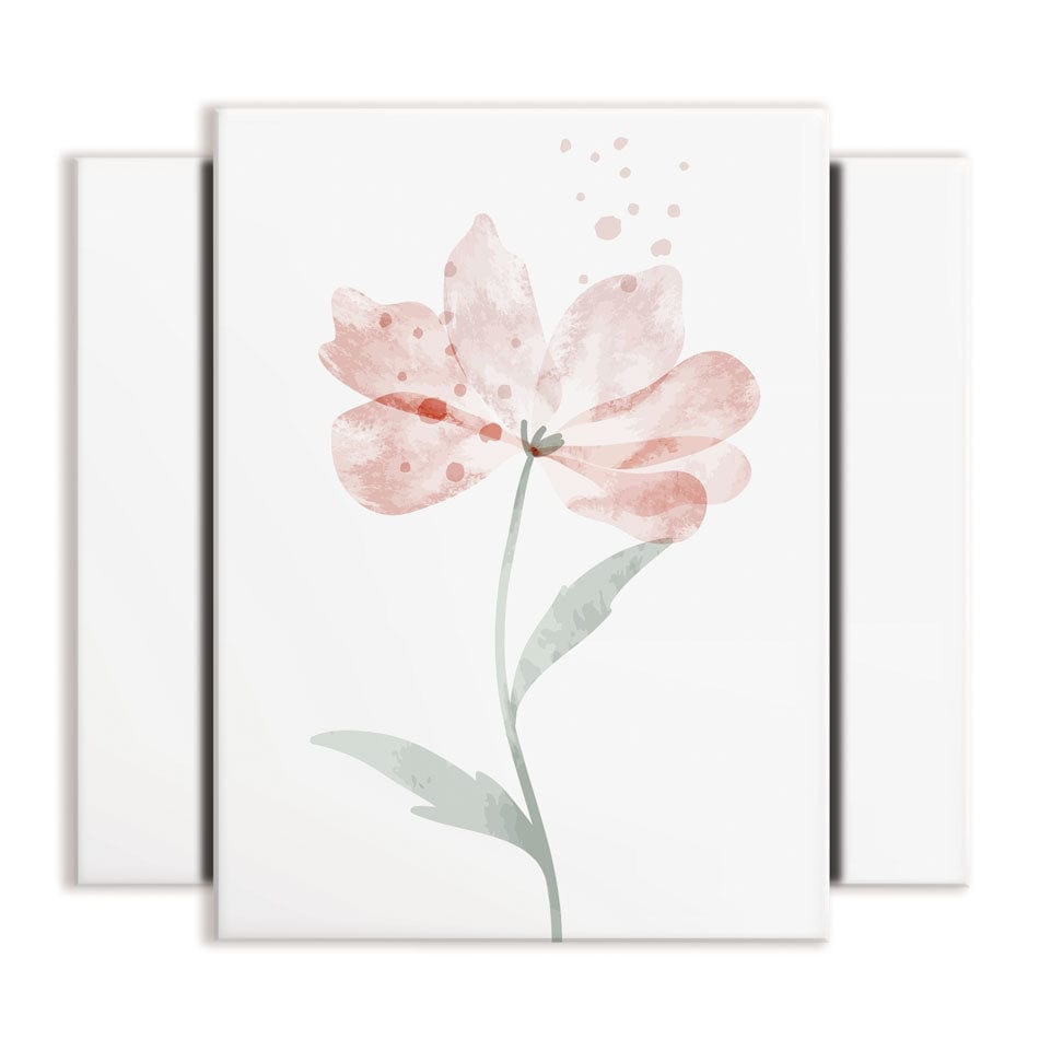 Simple Flowers Trio Canvas Print wall art product TWINS DESIGN STUDIO / Shutterstock