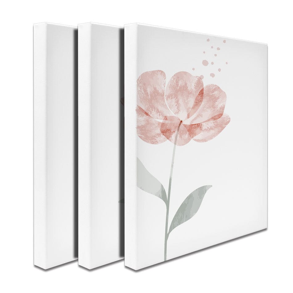 Simple Flowers Trio Canvas Print wall art product TWINS DESIGN STUDIO / Shutterstock