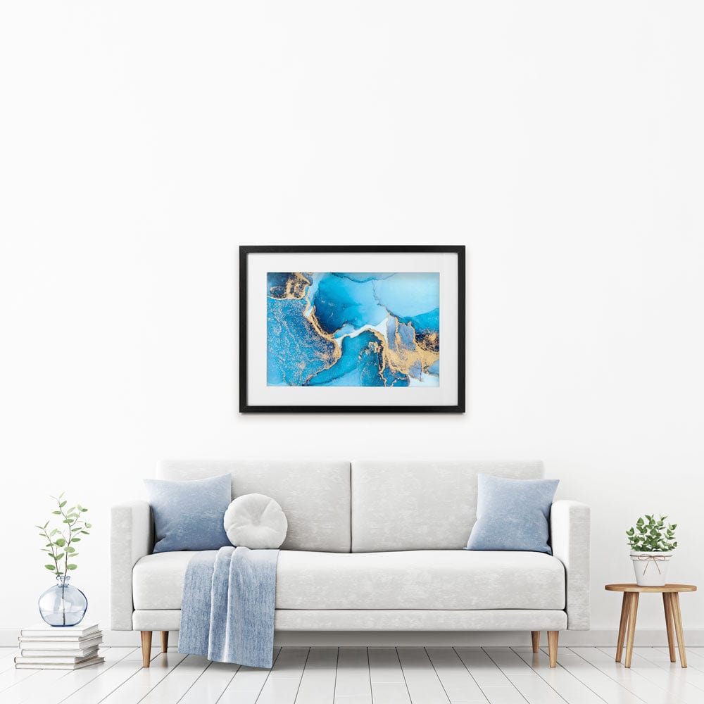 Sky Blue Marble Framed Art Print wall art product Blue Planet Studio / Shutterstock