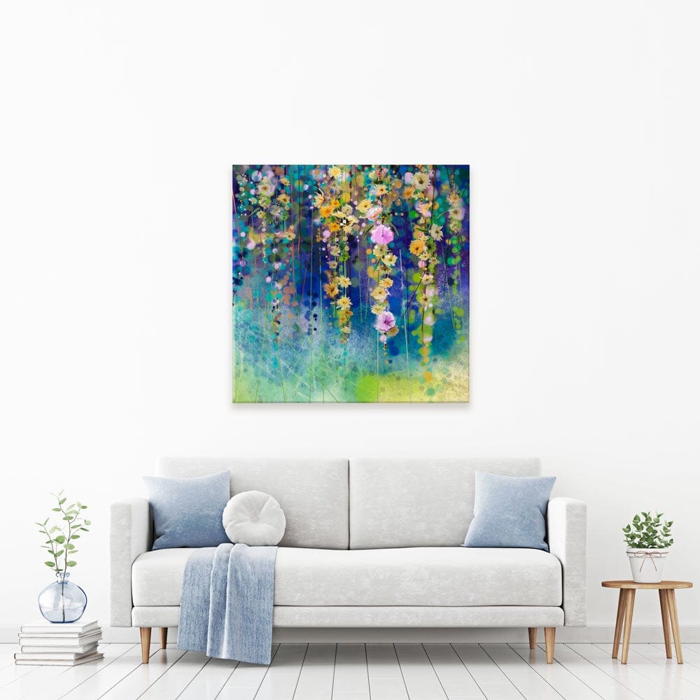 Square Floral Watercolour Canvas Print wall art product pluie_r / Shutterstock
