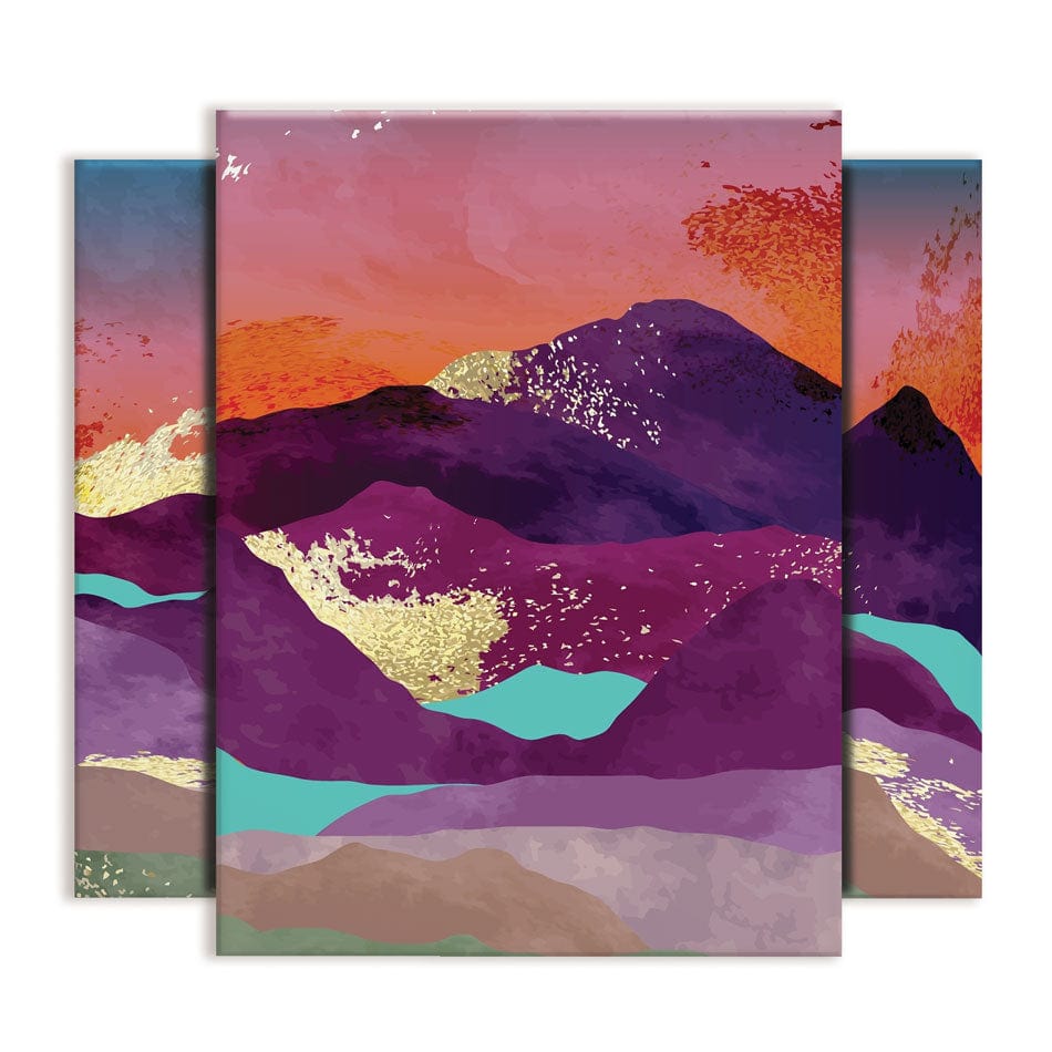 Sun And Moon Hills Trio Canvas Print wall art product TWINS DESIGN STUDIO / Shutterstock
