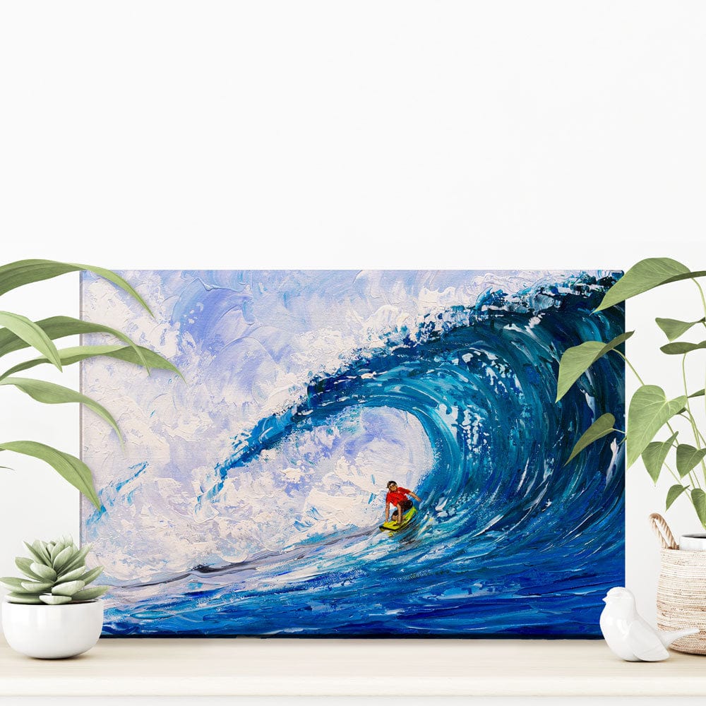 Surfing The Big Wave Canvas Print wall art product CYC / Shutterstock