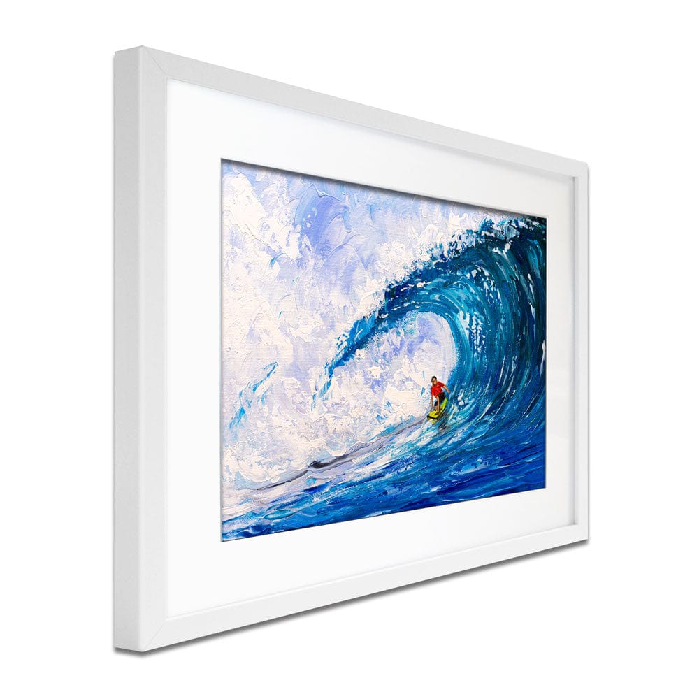 Surfing The Big Wave Framed Art Print wall art product CYC / Shutterstock
