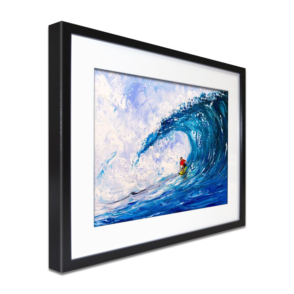 Surfing The Big Wave Framed Art Print wall art product CYC / Shutterstock