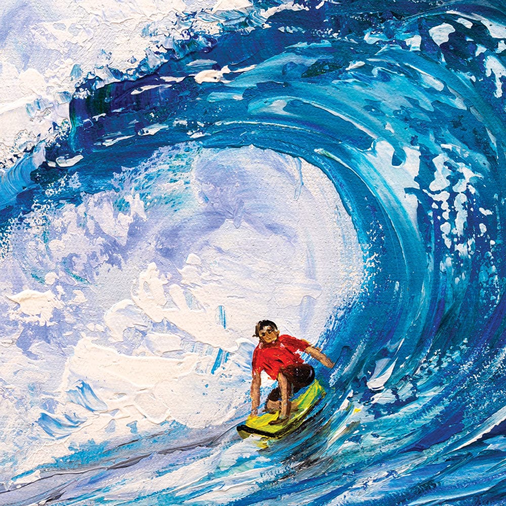 Surfing The Big Wave Framed Art Print wall art product CYC / Shutterstock