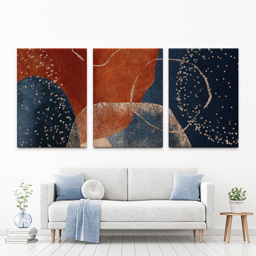 Terracotta Abstract Trio Canvas Print wall art product VerisStudio / Shutterstock