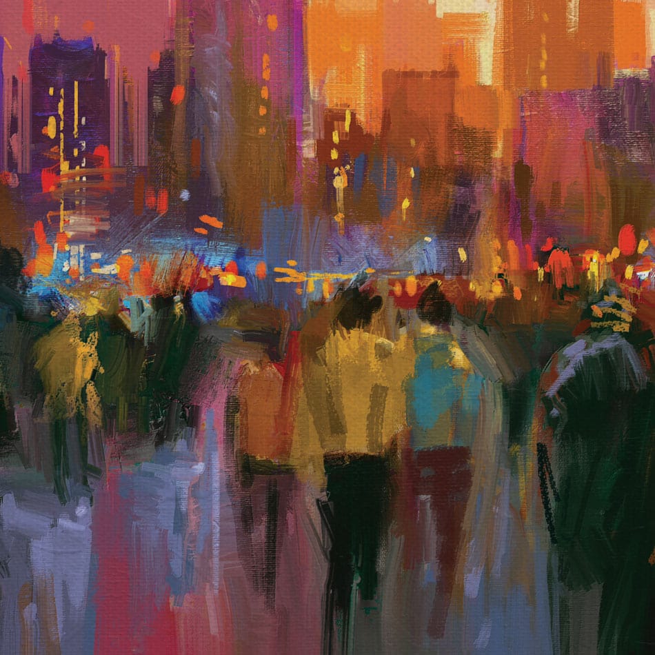 The City Of People Canvas Print wall art product Tithi Luadthong / Shutterstock