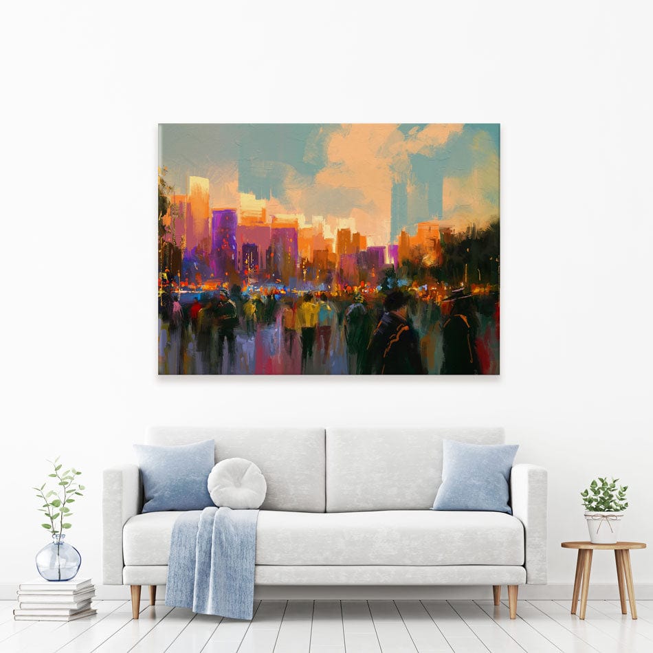 The City Of People Canvas Print wall art product Tithi Luadthong / Shutterstock