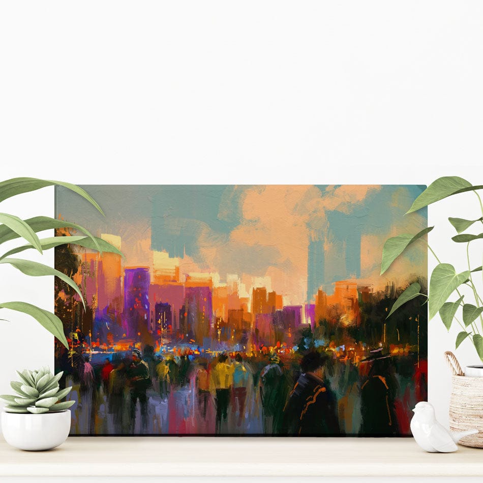 The City Of People Canvas Print wall art product Tithi Luadthong / Shutterstock