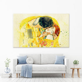 The Kiss Watercolour Canvas Print wall art product Anna Ismagilova / Shutterstock
