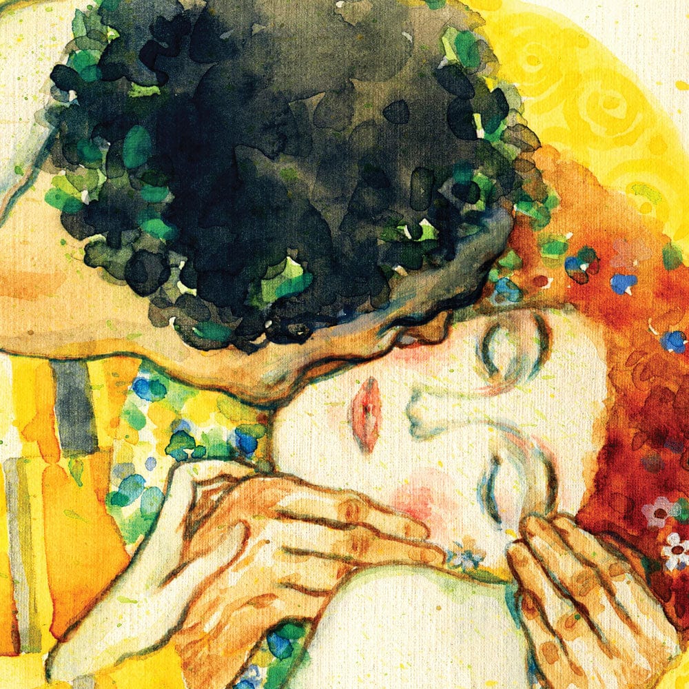 The Kiss Watercolour Framed Art Print wall art product Cesar_Torres / Shutterstock