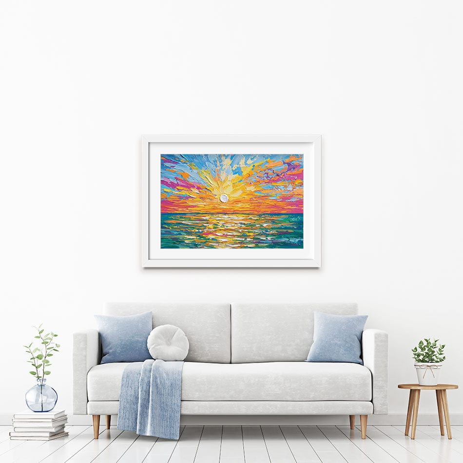 The Sun Is Setting Framed Art Print wall art product Olga Tkachyk