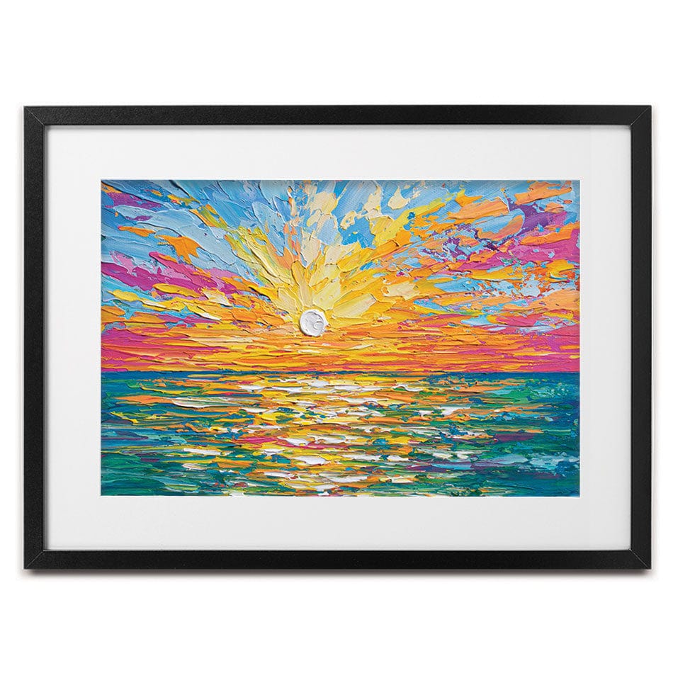 The Sun Is Setting Framed Art Print wall art product Olga Tkachyk
