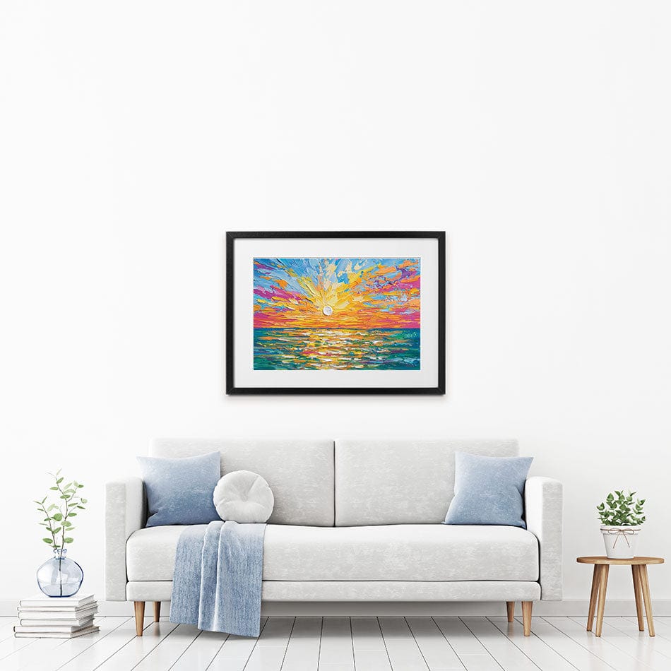 The Sun Is Setting Framed Art Print wall art product Olga Tkachyk