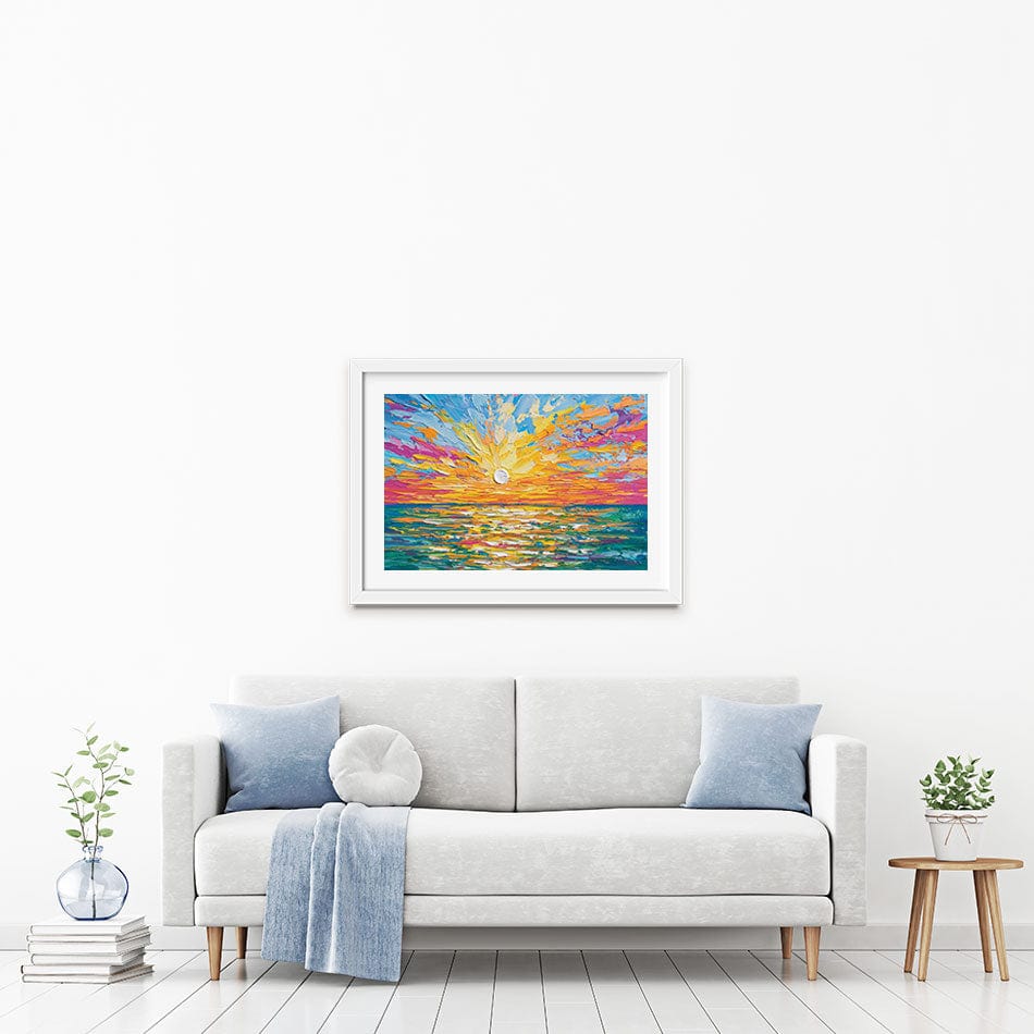The Sun Is Setting Framed Art Print wall art product Olga Tkachyk