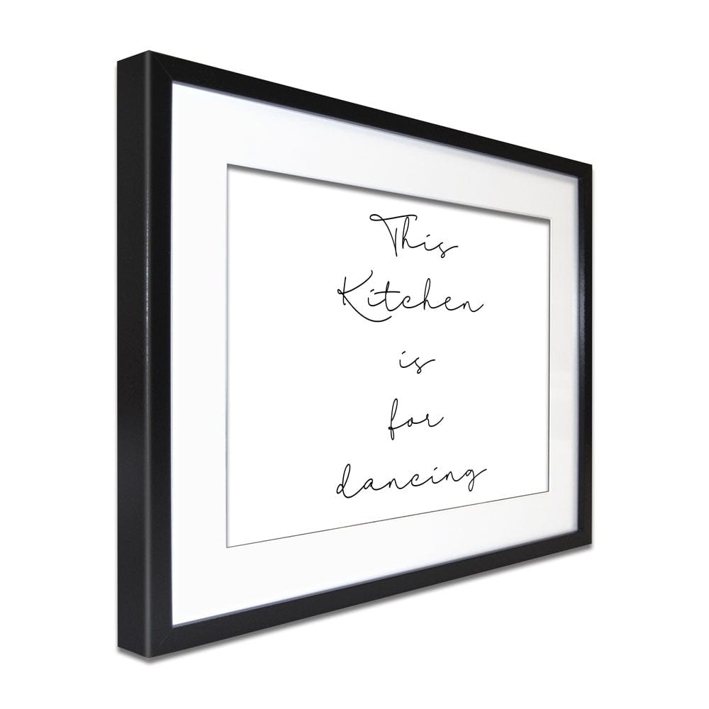 This Kitchen Is For Dancing Framed Art Print wall art product Art Print Shop