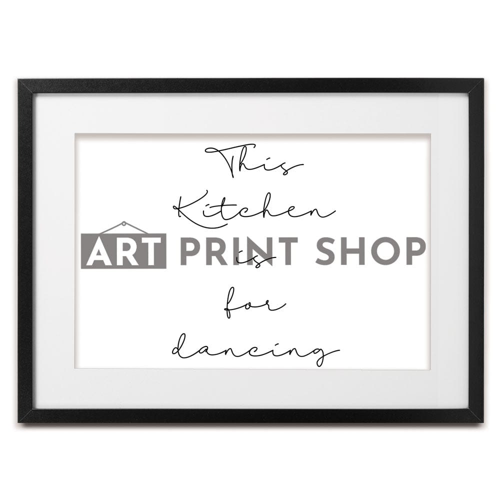 This Kitchen Is For Dancing Framed Art Print wall art product Art Print Shop
