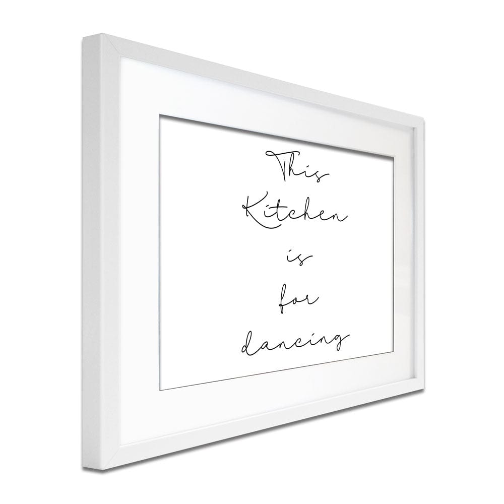 This Kitchen Is For Dancing Framed Art Print wall art product Art Print Shop