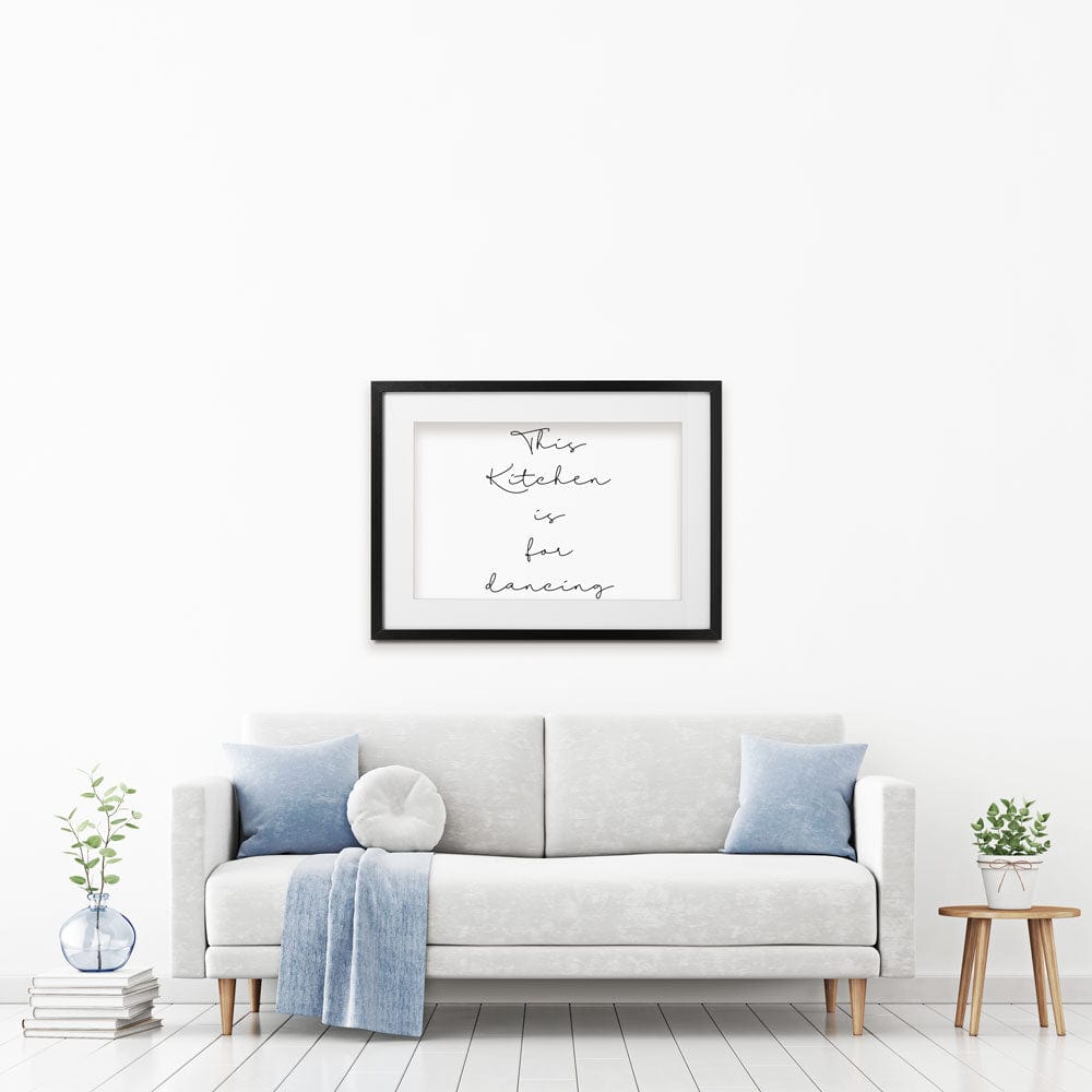This Kitchen Is For Dancing Framed Art Print wall art product Art Print Shop