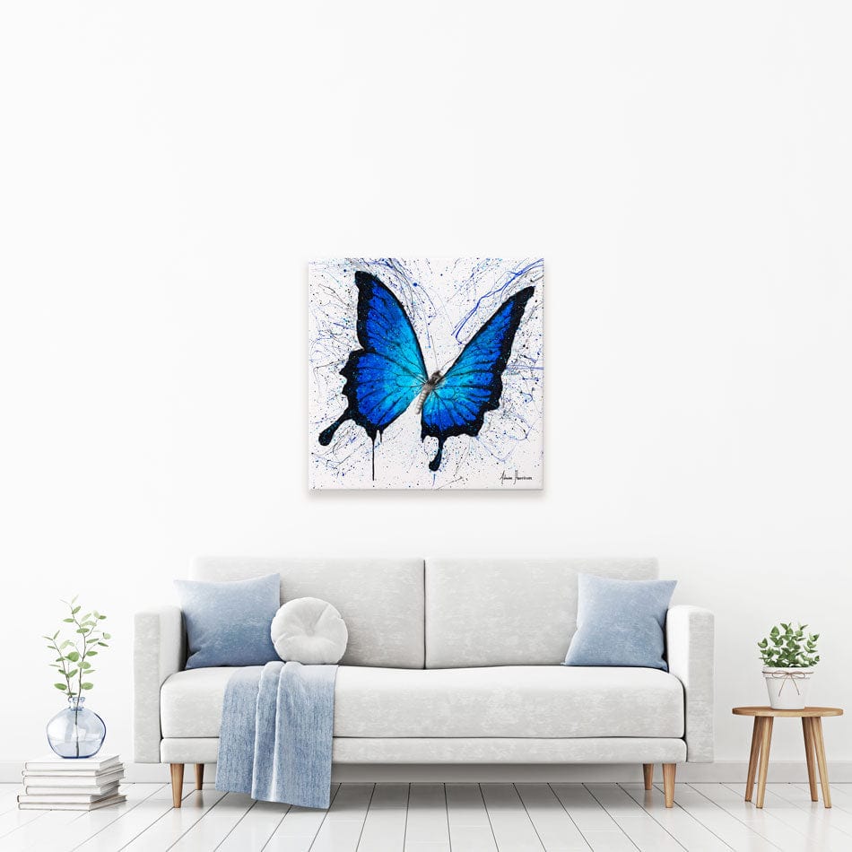 Tropics Of Blue Butterfly Canvas Print wall art product Ashvin Harrison