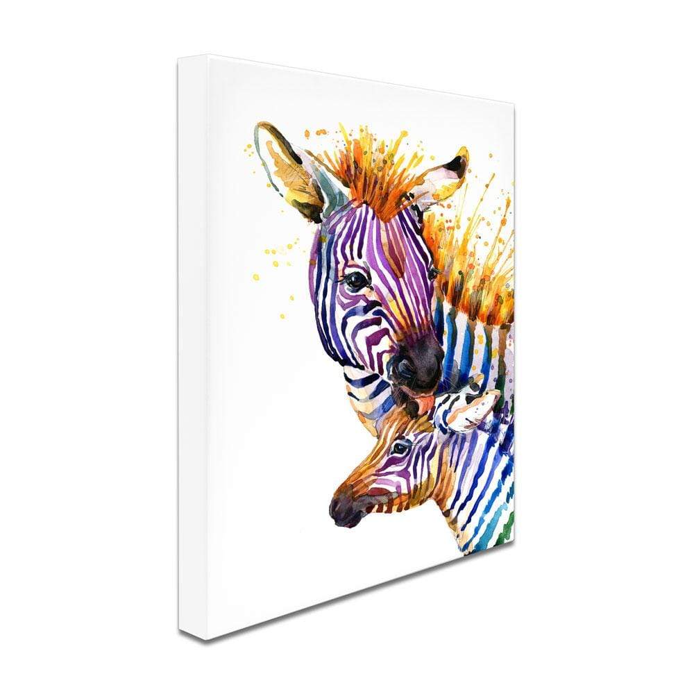 Two Colourful Zebras Canvas Print wall art product Faenkova Elena / Shutterstock