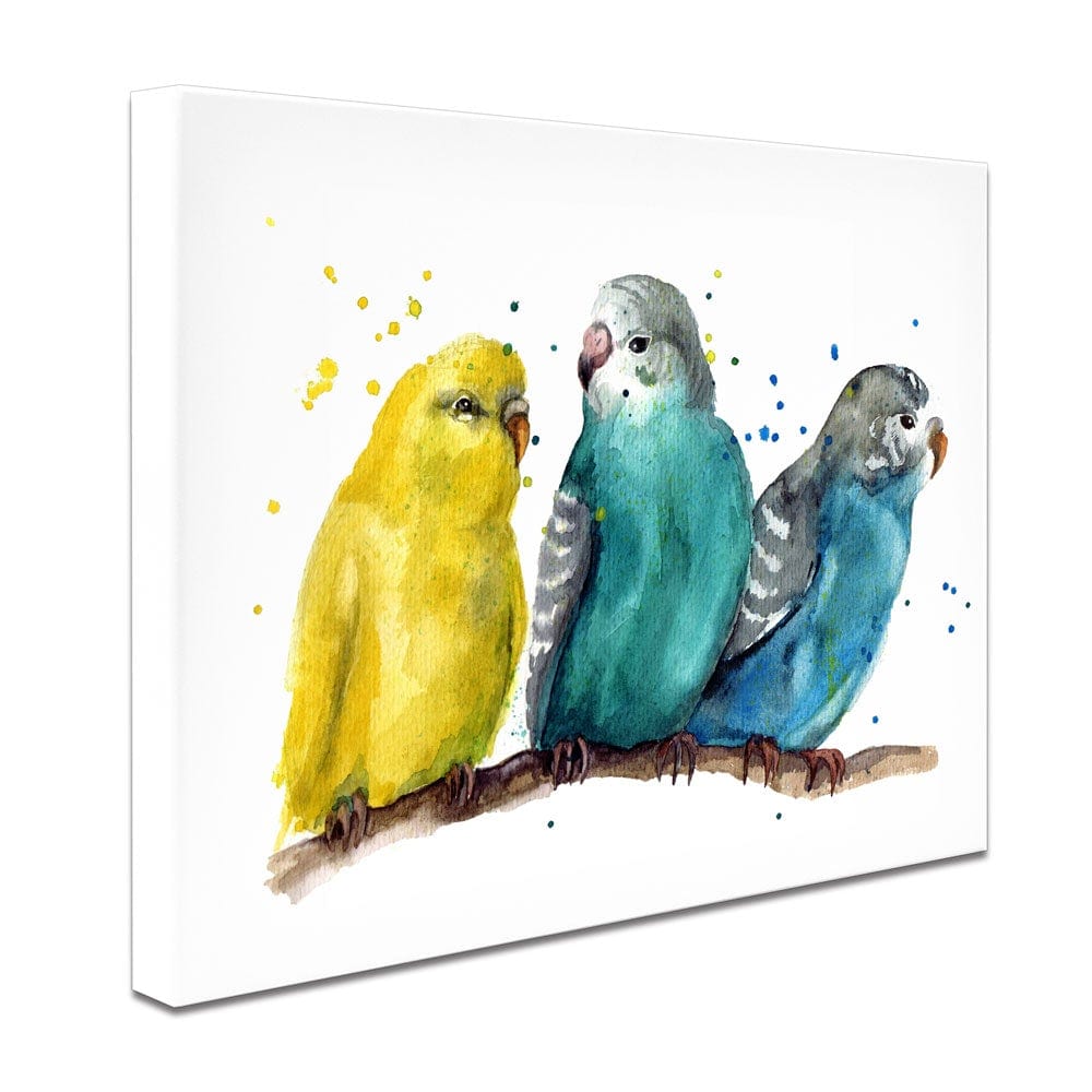 Watercolour Budgies Canvas Print wall art product Tatyana Komtsyan / Shutterstock