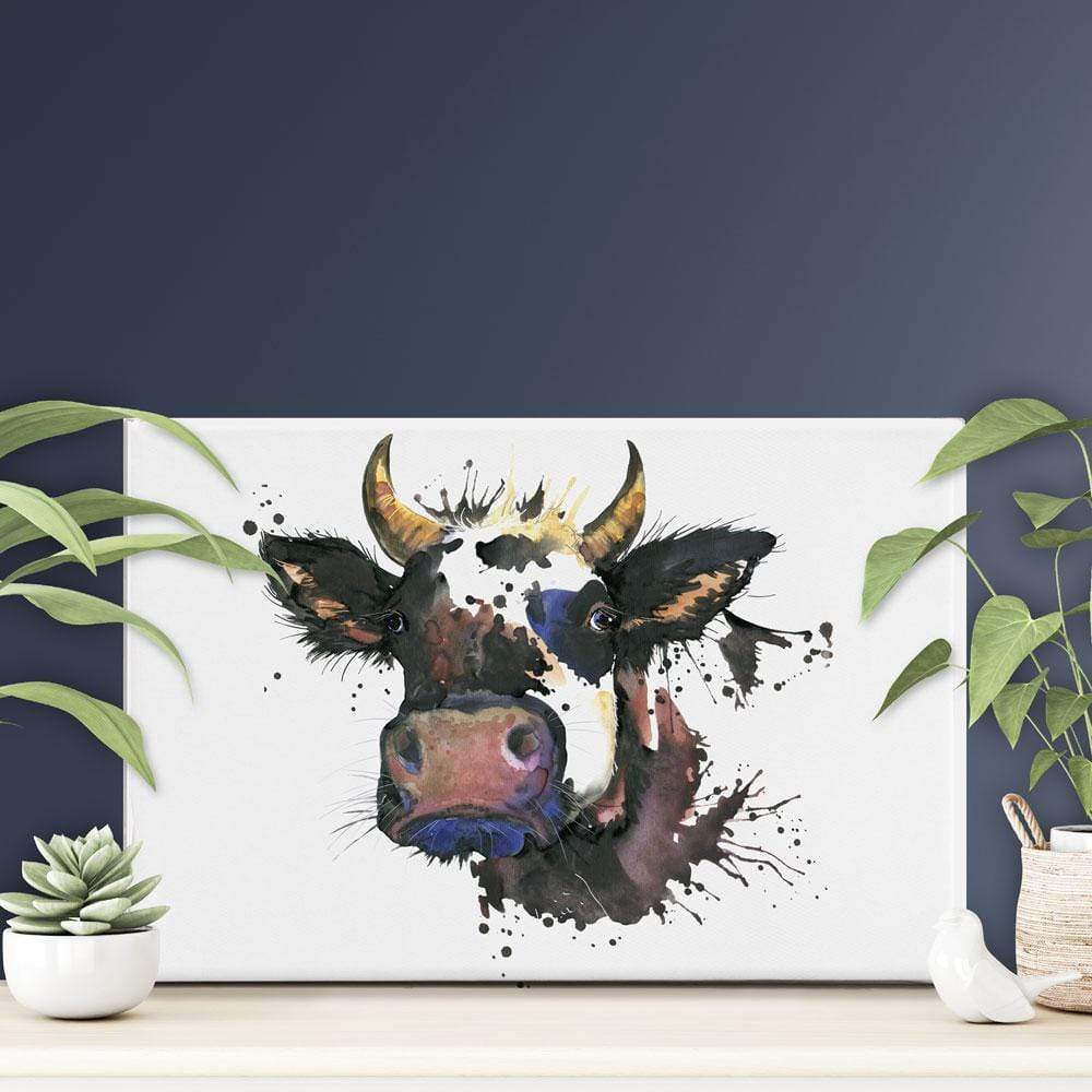 Watercolour Cow Canvas Print wall art product Faenkova Elena / Shutterstock