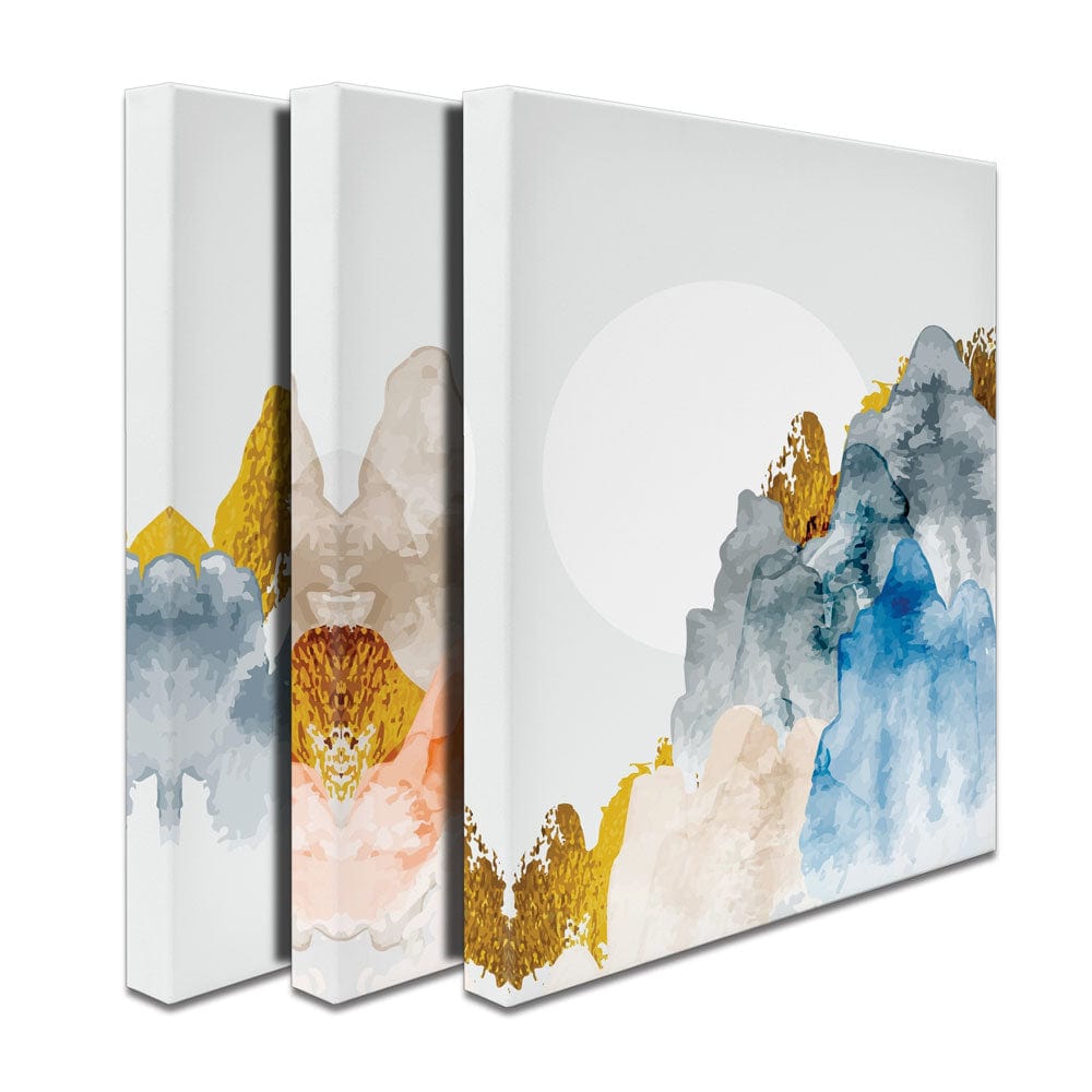 Watercolour Mountains Trio Canvas Print wall art product TWINS DESIGN STUDIO / Shutterstock