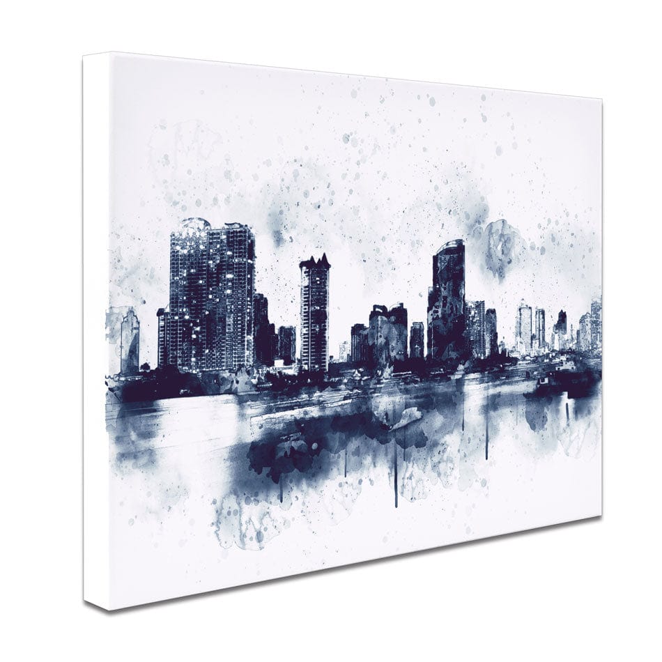 Watercolour Speckle Cityscape Canvas Print wall art product Nithid / Shutterstock