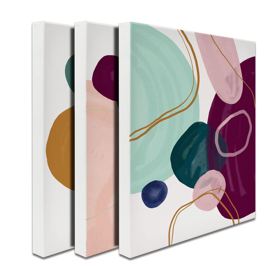 Watercolour Spots Trio Canvas Print wall art product Vishnevyysvet / Shutterstock
