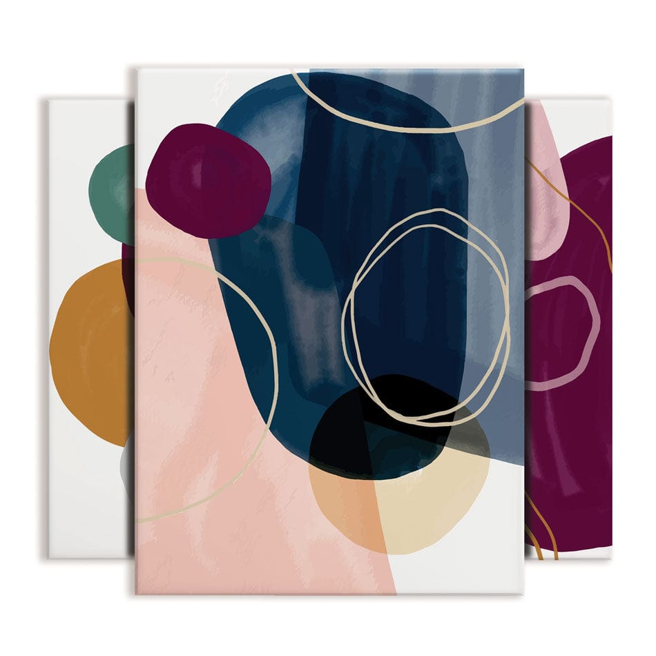 Watercolour Spots Trio Canvas Print wall art product Vishnevyysvet / Shutterstock