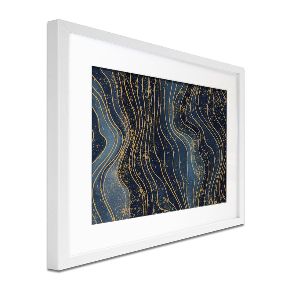 Wavy Navy Framed Art Print wall art product korkeng / Shutterstock