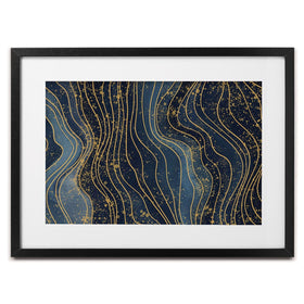 Wavy Navy Framed Art Print wall art product korkeng / Shutterstock