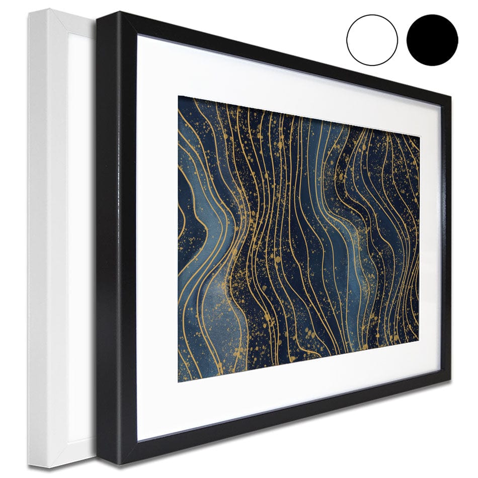 Wavy Navy Framed Art Print wall art product korkeng / Shutterstock