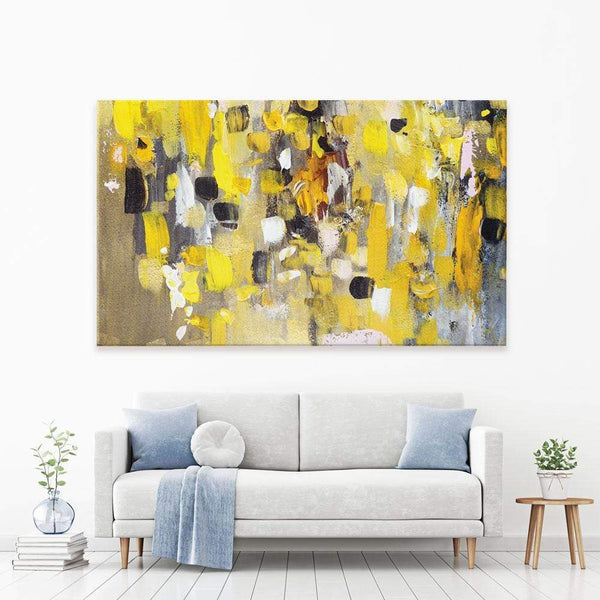 Yellow Abstract Canvas Print Art Print Shop