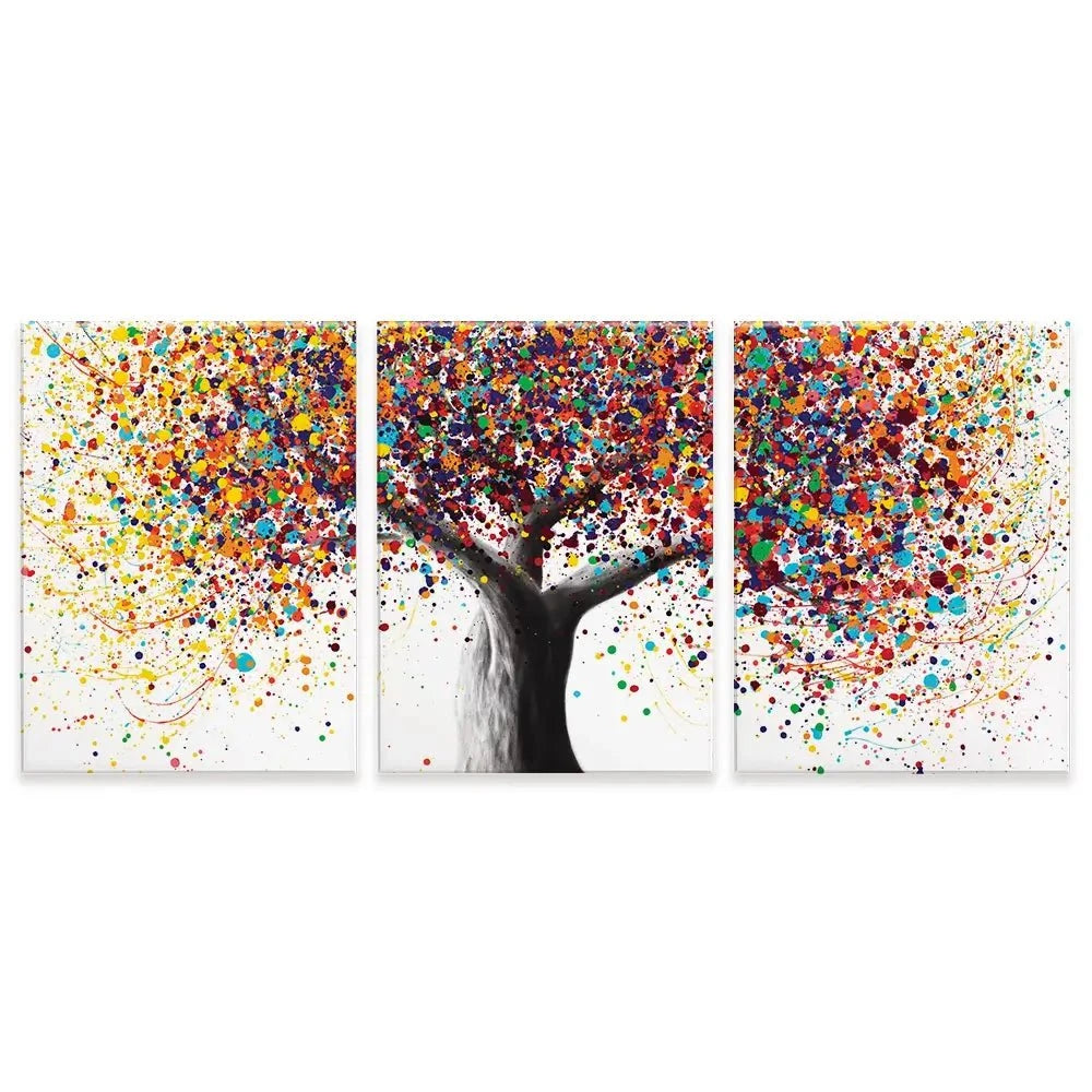 Rainbow Soul Tree Trio Canvas Print