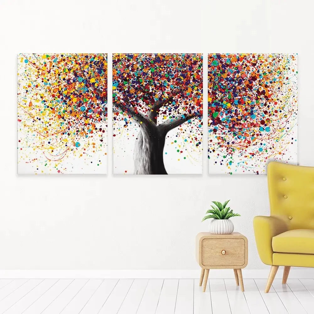 Rainbow Soul Tree Trio Canvas Print