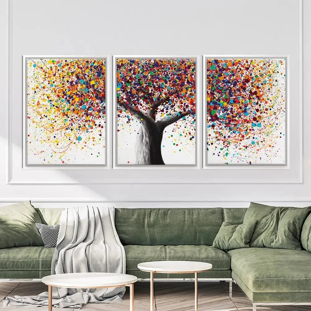 Rainbow Soul Tree Trio Canvas Print